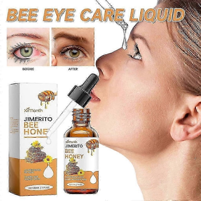 Gotas para los ojos con miel de 30 ml, líquido natural calmante para aliviar las molestias y la fatiga ocular, suministros para el cuidado de los ojos