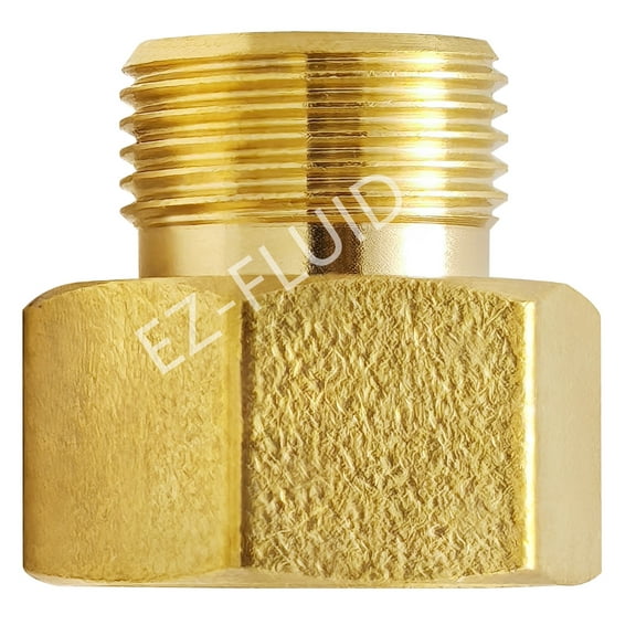 (10) EZ-Fluid 3/8 Comp x 1/2" FIP Compression x FIP Female Adapter Reducing Union Coupling Fittings Connector,LF Brass Compression Tube Fitting Safe for Drinking water Plumbing