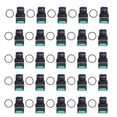 thumbnail image 1 of 25Pcs Squares Button Switch ABS Brass 8 Pin Self Locking Switches with Light 16mm 12VGreen, 1 of 5