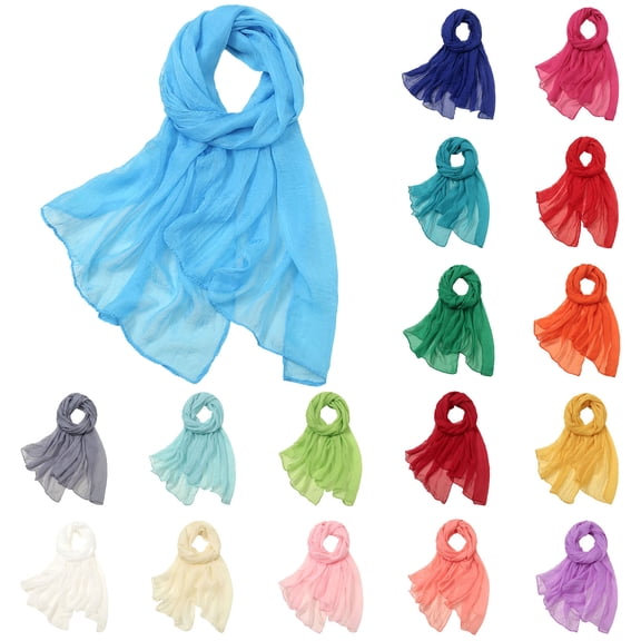 Lispipm Chiffon Scarf Shawls for Women Ladies Spring and Summer Versatile Soft Silk Scarf for Wedding Party's Evening Dress Beige