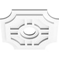 thumbnail image 2 of 14"OD x 3"ID x 4 1/2"C x 1"P Haus Architectural Grade PVC Contemporary Ceiling Medallion, 2 of 11