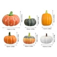 thumbnail image 6 of TABLZONE 6-Pack Artificial Foam Pumpkins in Assorted Fall Colors for Harvest, Thanksgiving, and Autumn Party Decorations, 6 of 6