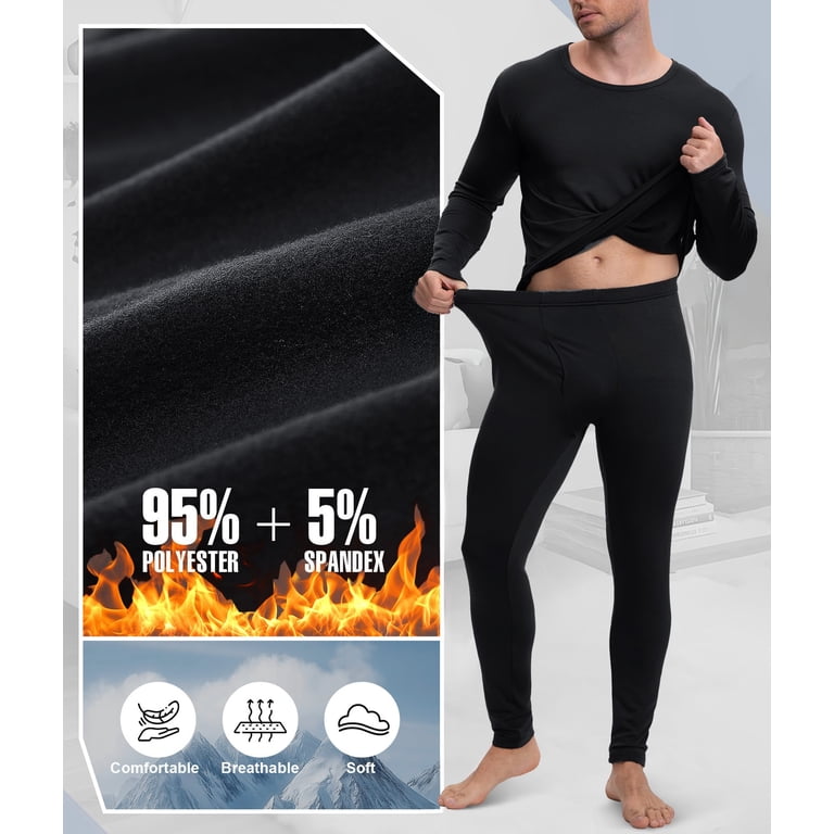 DAKIMOE Men's Fleece-Lined Thermal Underwear Set photo 6
