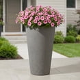 thumbnail image 2 of Algreen Crete 25" Self-Watering Planter, Tall, Warm Grey Resin, 2 of 7