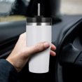 thumbnail image 5 of Copas De Coche Taza de acero inoxidable 304 con doble aislamiento para coche, 20 onzas, Ice Tyrant Cup (blanco), 5 of 5