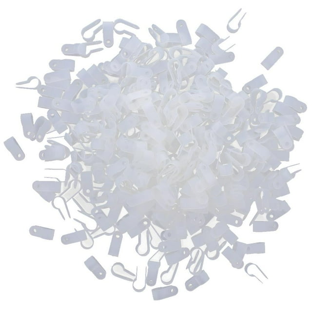 1000 piezas de abrazaderas organizadoras de cables de 1/4, 5/16 y 3/8 pulgadas, tipo R, transparentes, color blanco R6.4