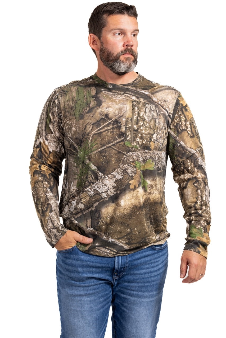 Chemise Thermique Realtree Homme – XL, Verte, Camouflage, Manches Longues, Très Bon état