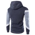thumbnail image 3 of Mens Hoodie Multicolor Panel Sweatshirt Fleece Long Sleeve Sports Tops,Men's Stitching Sports Hooded Sweatshirts Top, 3 of 3