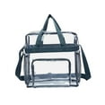 thumbnail image 1 of Bolso transparente de hombro perfecl con bolsillo frontal PVC Gris, 1 of 8