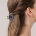 thumbnail image 2 of Pinza para el pelo con diamantes de imitación Vintage, pinza de mandíbula de cristal, pinza para el pelo elegante de aleación de metal, accesorios decorativos para pinza para el pelo con flores, 2 of 5