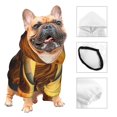 thumbnail image 3 of Fotbe Sunset Sunflower Cow A Sudadera con Estampado para Perros Pequeños – Suéter con Capucha para Mascotas, Tela Suave de Forro Polar con Bolsillo-X-Small, 3 of 7