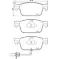 thumbnail image 2 of HELLA 355024951 OE Formulated Low-Metallic Disc Brake Pad Set, 2 of 4