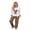 Light Brown Mom, variant on Christmas Family Pajamas Matching Set Long Sleeve Elk Print Tops and Plaid Pants Sleepwear