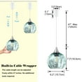 thumbnail image 4 of Kiven H-Type track lighting pendants Dimmable,Modern h track pendant lights with Green Glass Globe,Decorative Track Lighting Fixture Adjustable Height for Kitchen Hallway Restaurant Shop(3-Light), 4 of 7