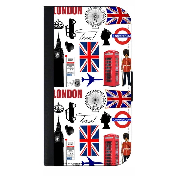 London England Design - Phone Case Compatible with the Samsung Galaxy s9+ / s9 Plus - Wallet Style with Card Slots