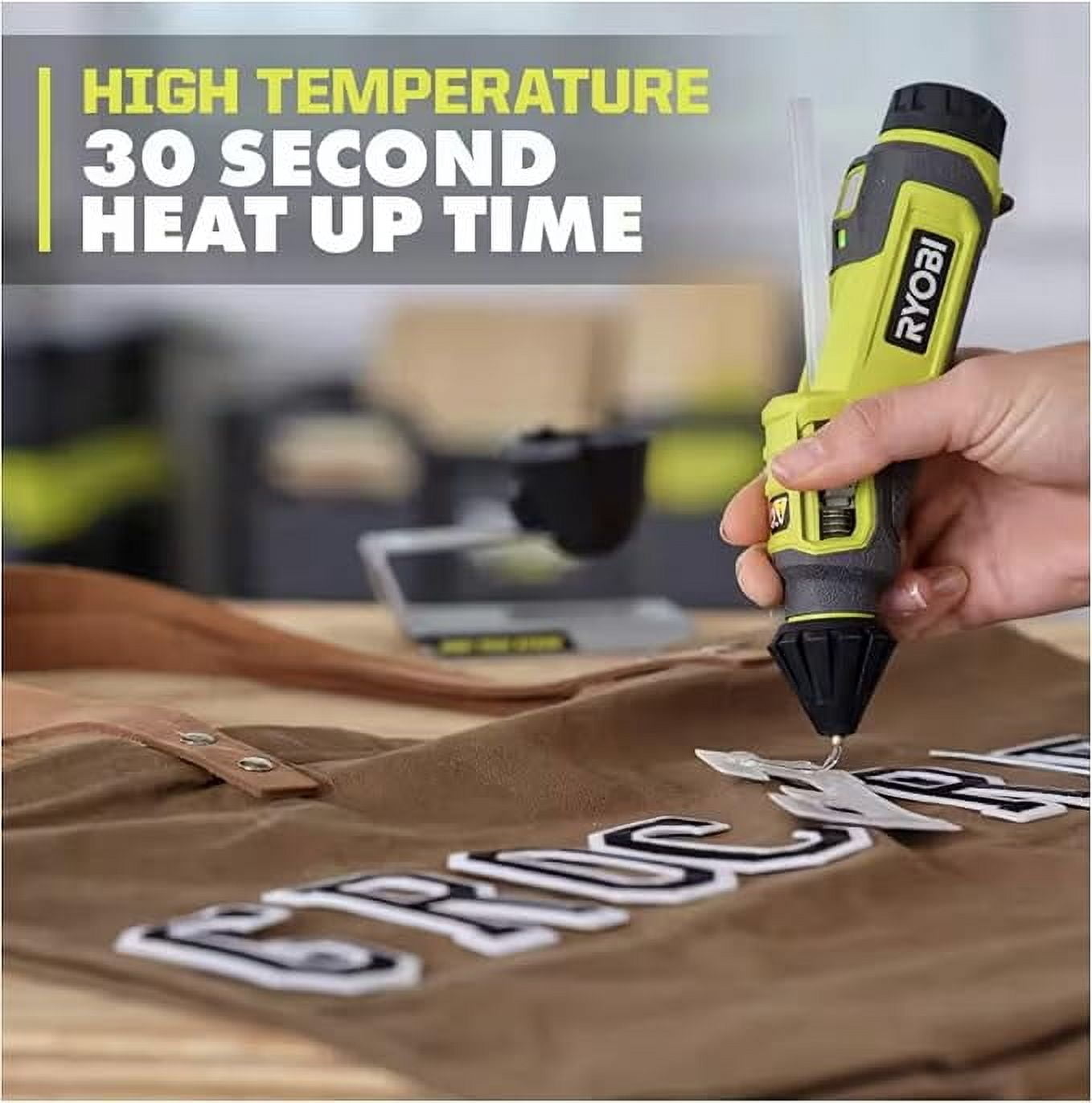 Portable Lithium Glue Pen Accessory Bundle - Cordless Glue Pen 24 Pack Glue Sticks Zipper Tool Pouch 2.0 Ah USB Lithium Battery Charging Cable Drip Tray Stand