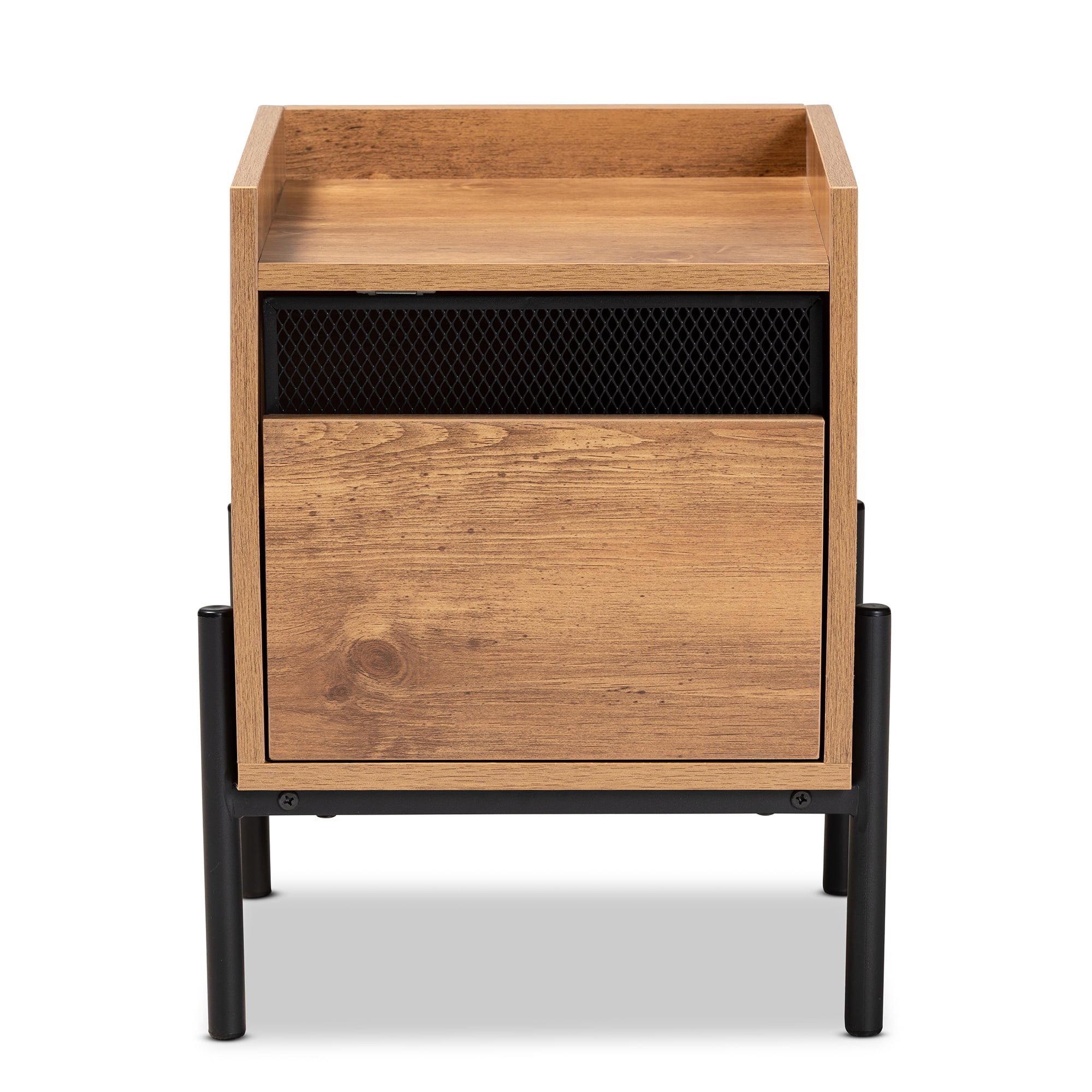 Baxton Studio Tasman Rattan End Table, Brown