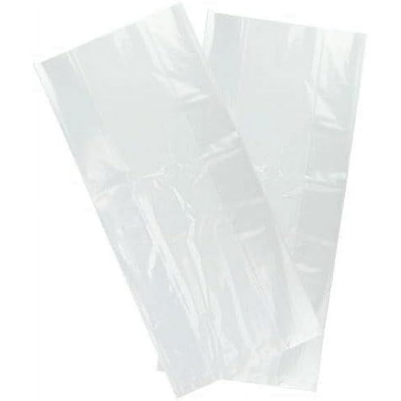 6x3x15 Clear Food Grade Durable Transparent Poly Bags - Clear Storage Bags - Great for Cooking, Baking, Candy, Cookies and Pastries (1000)