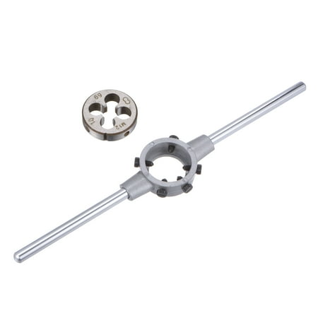 

Uxcell M12 x 1 Threading Die and 38mm (M12-M16) Round Holder Die Stock Wrench Set