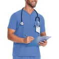 thumbnail image 5 of Scrubs for Men & Women V-Neck Short Sleeved Scrub Top Multi Pocke Soft Stretchy Easy Care Nursing Uniform Work Clothes, 5 of 7