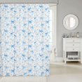 thumbnail image 2 of Manfei Blue Loves Pattern Shower Curtain 72Wx84L,Cute Polka Dot Bowtie Bathroom Shower Curtain, 2 of 5