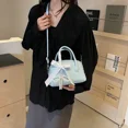 thumbnail image 5 of Bolsos de mano con asa superior y cremallera de PU a la moda con hilo de coser, bolsos de hombro con compartimento interior de alta calidad 2024 para mujer, bolso de mujer, 5 of 5