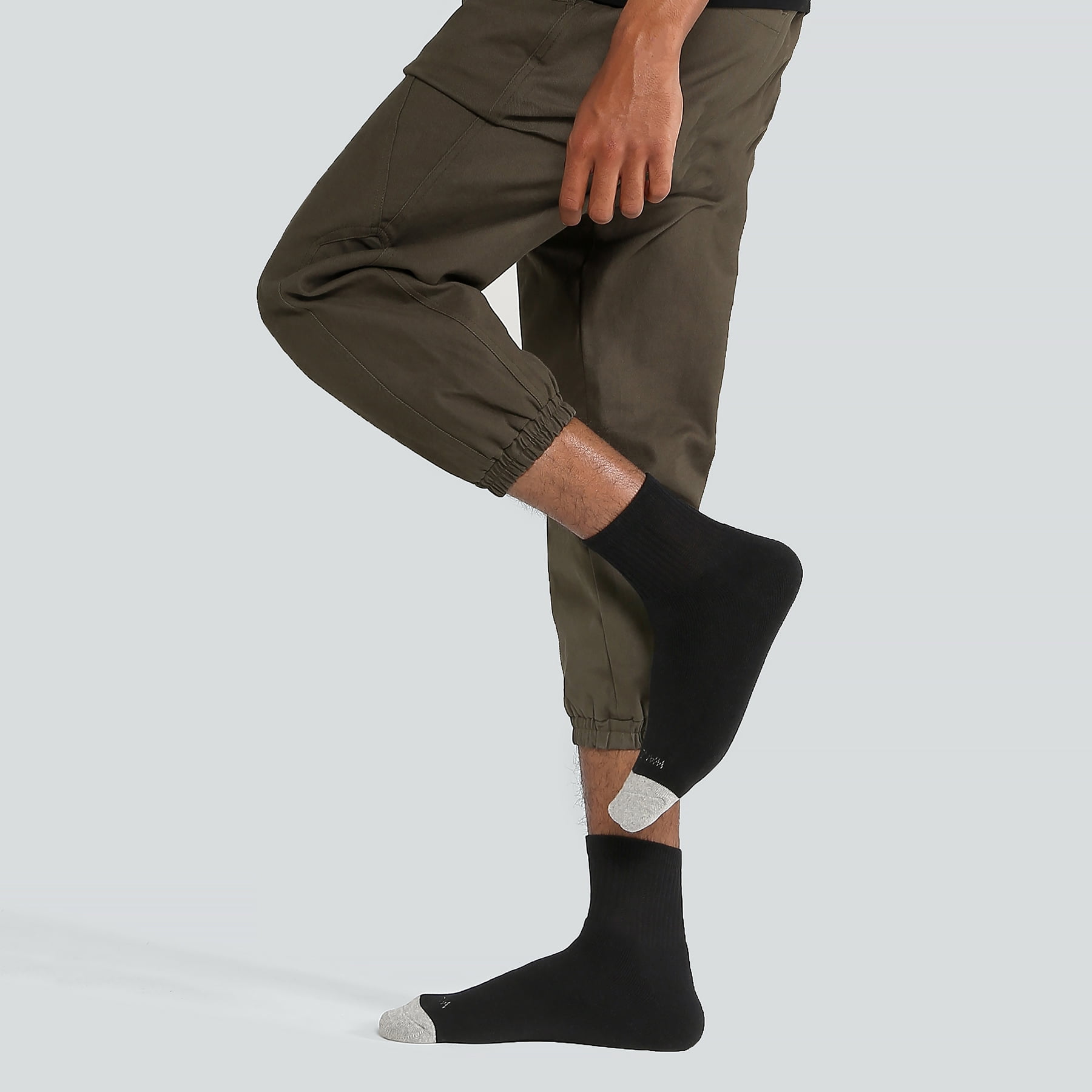 WANDER Men's Athletic Ankle Socks 8 Pairs Thick Cushion Running Socks for Men&Women Cotton Socks 9-12