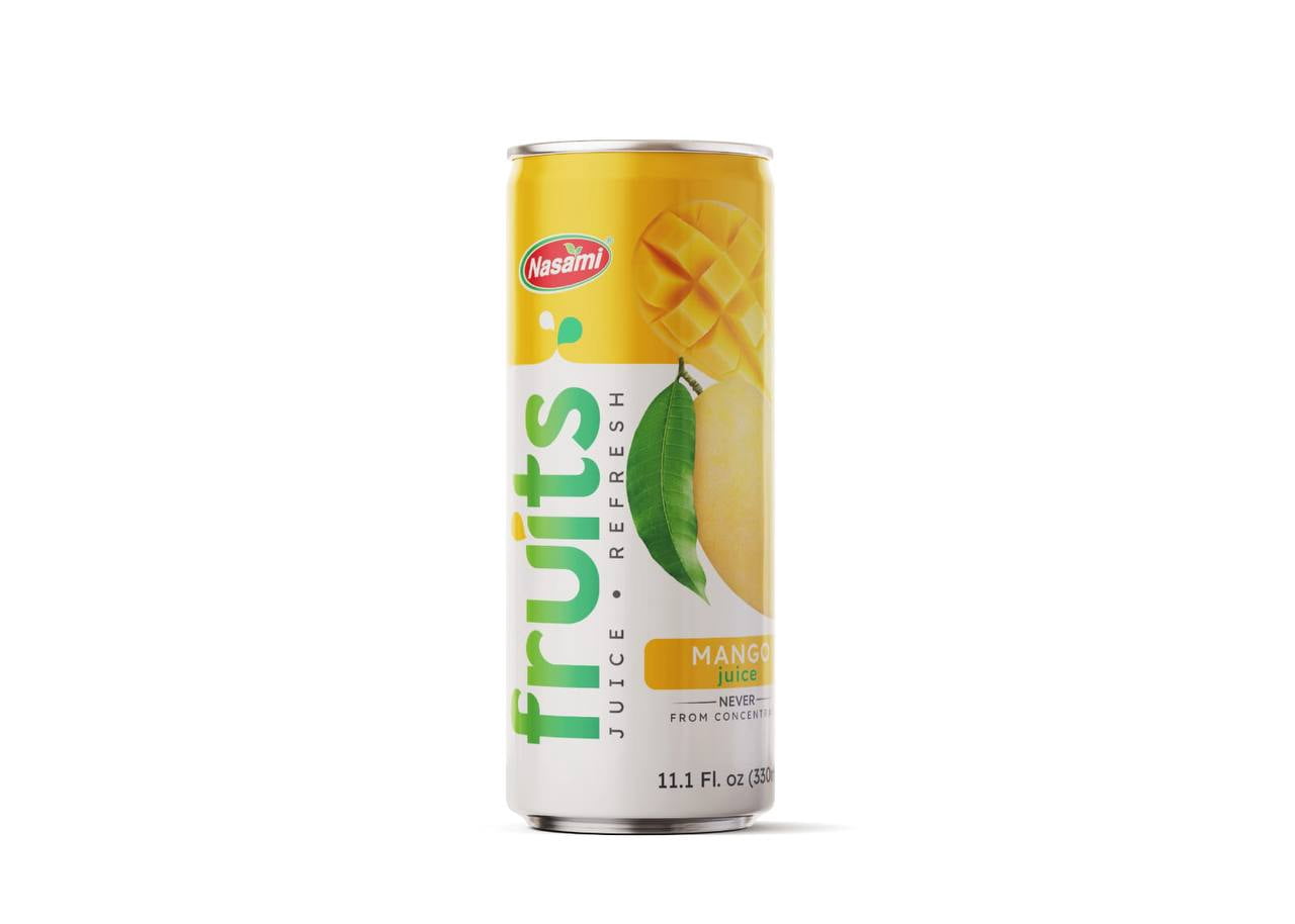 Nasami 100% Mango Juice – 11.1 fl oz (330ml) Can, No Sugar Added