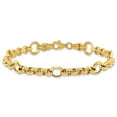 thumbnail image 3 of 10K Yellow Gold Necklace Chain Polished D/C Bracelet 7.5 inch 8.5 mm, 3 of 6