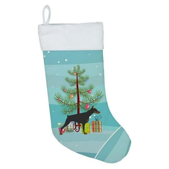 Carolines Treasures BB2978CS Doberman Pinscher Merry Christmas Tree Christmas Stocking