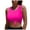 Hot Pink, variant on Women's Cut Out Tie Knot Front Scoop High Neck Tank Crop Top Bikini Swimsuit Top