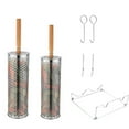 thumbnail image 1 of Cestas rodantes para asar, cesta para barbacoa, jaula de acero inoxidable para parrilla al aire libre, accesorios, rejilla para fogata al aire libre,, 1 of 7