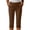 #196-Brown, variant on Women's Hiking Capris for Women Solid Color Elastic Waist Slim Fit Casual Cropped Pants with Pockets for Outdoor Daily Gift
