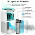 thumbnail image 4 of AIRTOK True HEPA Air Purifier for Home, Small Rooms, Allergies, Asthma, Smoke, Pet Dander, Odor, Dust, Pollen, Mold, Ozone-Free, Quiet, AP0601 White, 4 of 10