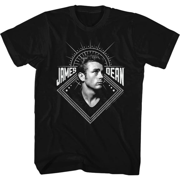James Dean In Memoriam Black Adult T-Shirt