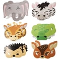 thumbnail image 1 of 12 piezas de mascarilla de animales máscaras para niños máscara animal encantadora mascarilla de papel favores de fiestas máscaras para niños, 1 of 7