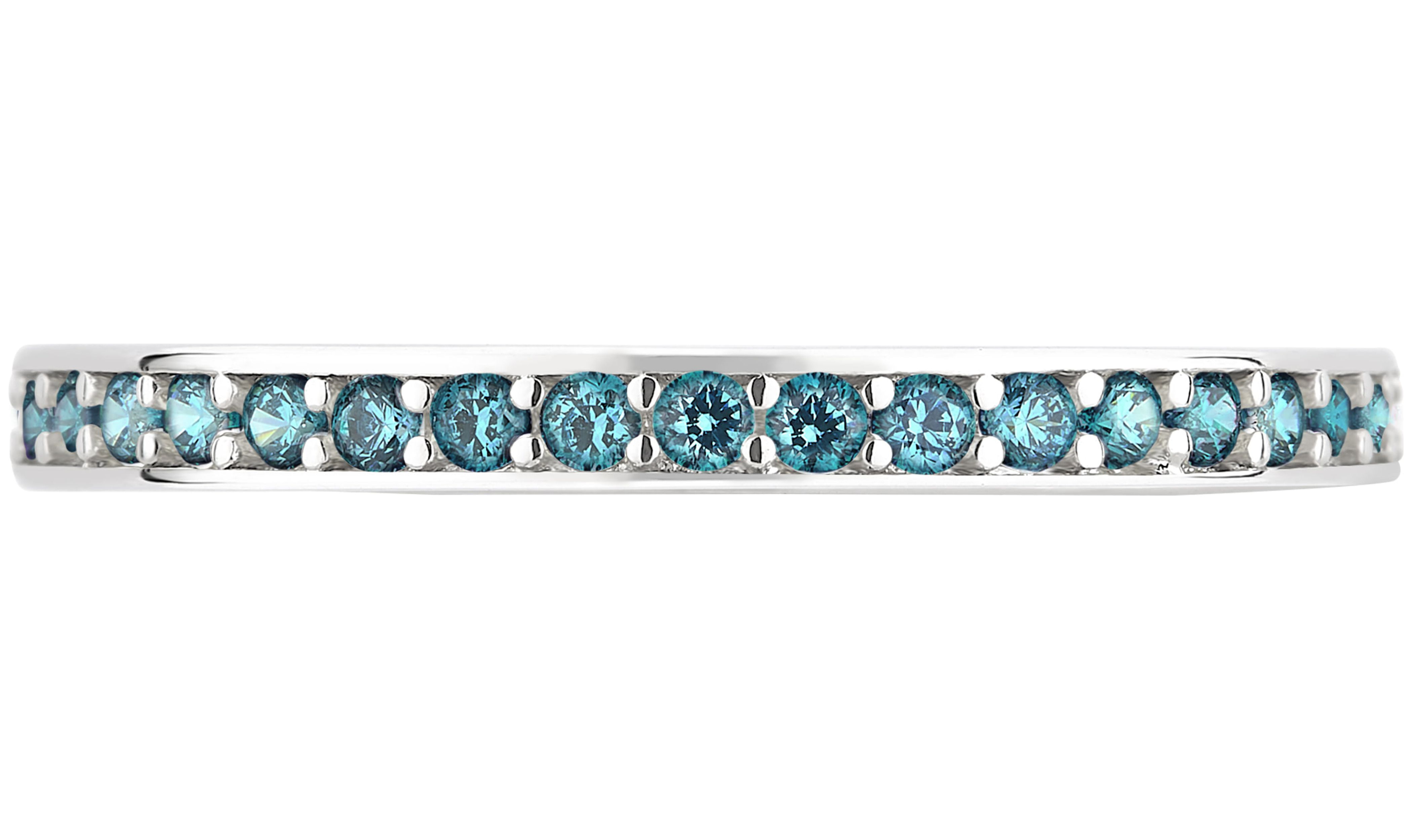 Montebello 14KT White Gold Gemstone and 1/2ct TDW Diamond Band