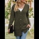 thumbnail image 4 of Cárdigan de Punto Suave para Mujer, Moda Otoño 2025, Abrigo de Larga Abierto con Bolsillos. Verde XL, 4 of 9