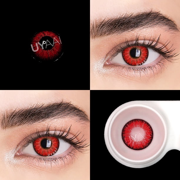 UYAAI 1 par de lentes de contacto para cosplay Makima Gojo Power, accesorios de anime, lentes de anime, lentes de Halloween, gotas para los ojos en oferta