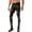 Black, variant on Moggemol Mens Wet Look Patent Leather Leggings Low Rise Hot Pants Zipper Crotch Tight Long Trousers Black M