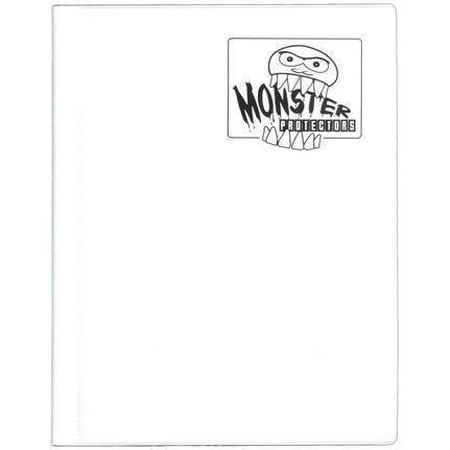 Monster Binder - 4 Pocket Trading Card Album - Matte White (Anti-theft Pockets Hold 160+ Yugioh, Pokemon, Magic the Gath