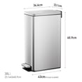 thumbnail image 2 of Bote de basura EKO Stella Slim 30L Acero Inoxidable, bote de basura cocina, pedal resistente, bote basura baño, bote de basura grande, 2 of 7