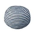 thumbnail image 6 of LR Home Savanna Round Blue/White Striped Indoor Pouf Ottoman, 20" H x 14" W, 6 of 6