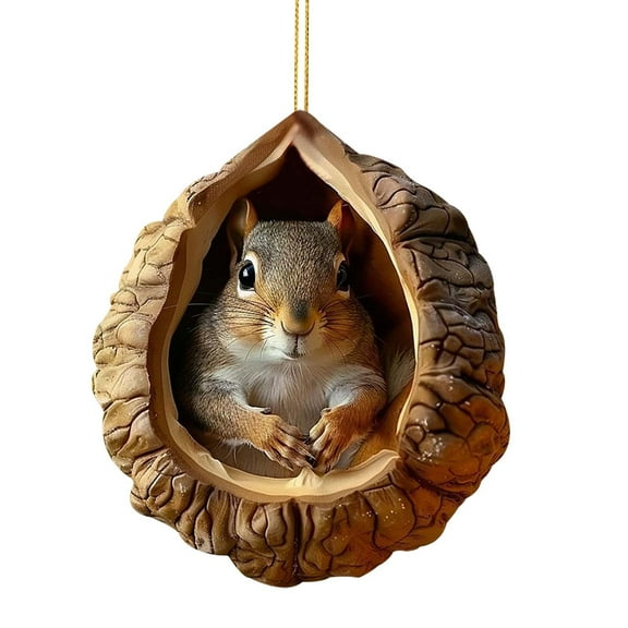 Zmeidao Animal Christmas Hanging Ornament, Animal Pattern 2D Acrylic Christmas Tree Ornament, Forest Animal Decoration, Christmas Decor Keepsake Gifts