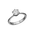 thumbnail image 2 of D-F VS 9.00MM Moissanite Engagement Ring (2.26 ct Moissanite Weight, 2.70 ct dew) Classic 6 prongs 14K Gold, 2 of 3