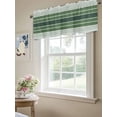 thumbnail image 6 of Sage Green Ombre Stripe Curtain Valances for Windows, Farmhouse Striped Gradient Kitchen Valance Window Treatment, Light Filtering Block Curtains for Bathroom/Bedroom/Living Room 60'' x 18'', 6 of 9