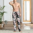 thumbnail image 2 of Susaid Orchids Flowers Print Mens Pajama Pants Set Sleep & Lounge Pants, PJ Bottoms with Pockets and Button Fly-3X-Large, 2 of 6