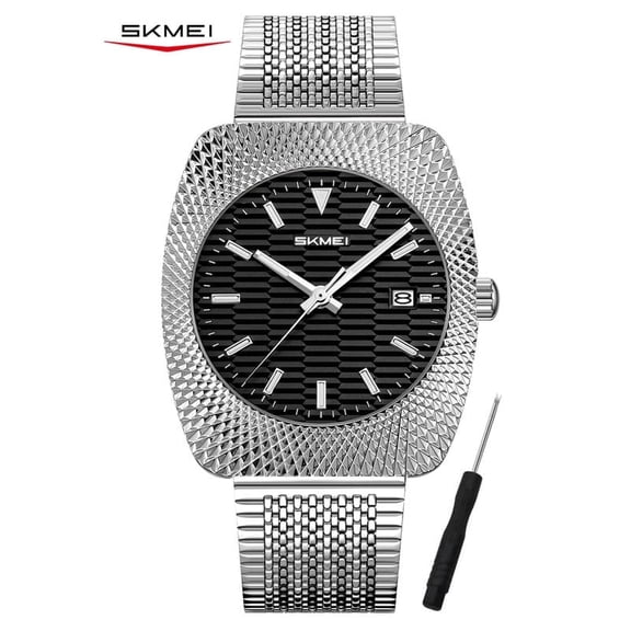 SKMEI Watch for Men Fashion Casual Waterproof Watch Date Luminous Quartz Analog Mens Wristwatch Stainless Steel Watches