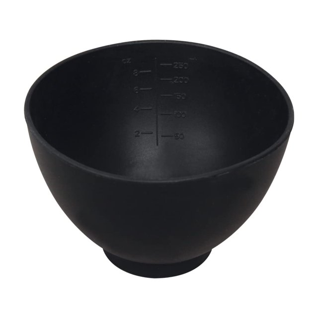 ForPro Professional Collection Tazón de silicona para mezclar, negro, flexible, inodoro, para mezclar tratamientos faciales, masajes, cuerpo y otros productos, 8 oz