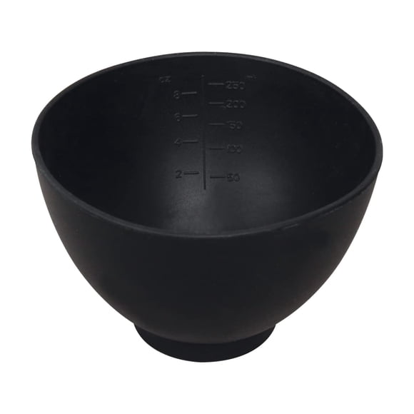 ForPro Professional Collection Tazón de silicona para mezclar, negro, flexible, inodoro, para mezclar tratamientos faciales, masajes, cuerpo y otros productos, 8 oz